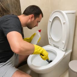 Cleaning the Toilet