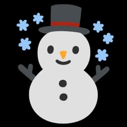 Snowman With Snow