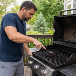 Cleaning the Grill
