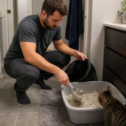 Cleaning the Litter Box