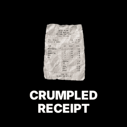 Crumpled Receipt